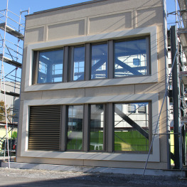 Mock-up der Fassade von Haus 07A